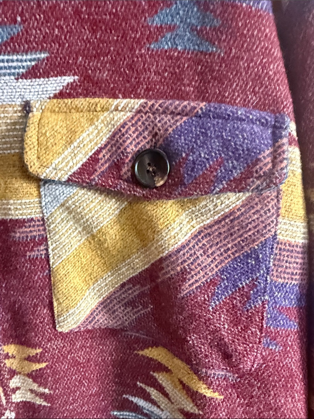 Multicolor Aztec Button-Up Jacket - Picture 3 of 7